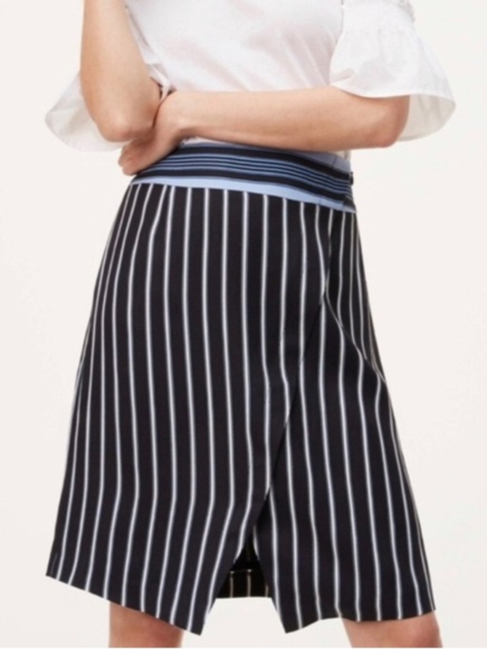 LOFT Striped Pencil Skirt Size 8 Petite Academic Preppy Officewear NWT